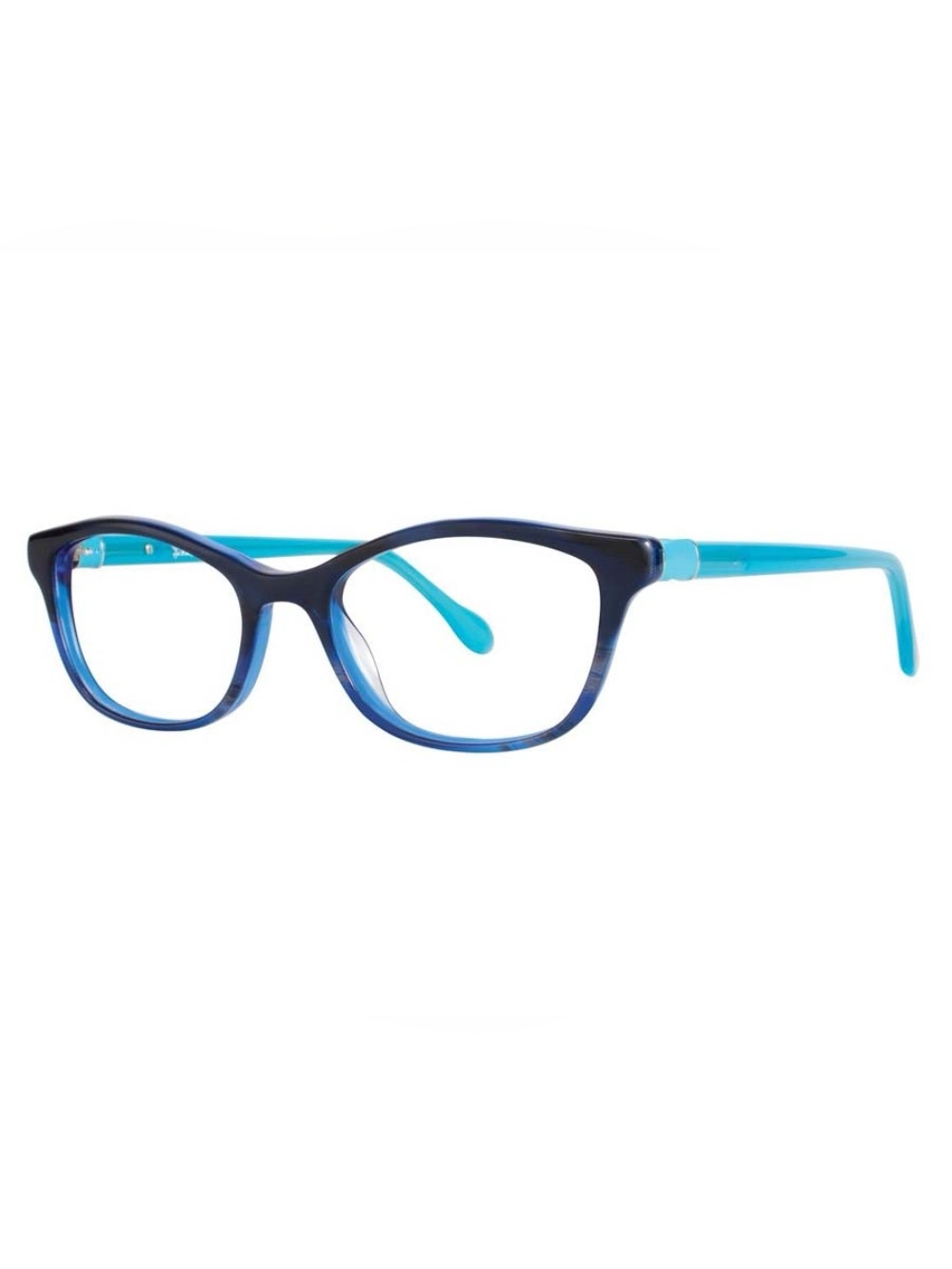 Lilly Pulitzer Blue Aqua Cat Eye Full Rim Eyeglass Frames w Case 48-17-135